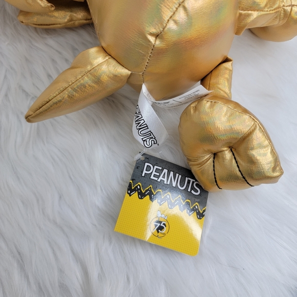 Peanuts 75th Anniversary Snoopy & Woodstock Metallic Design Plush. - Picture 5 of 6